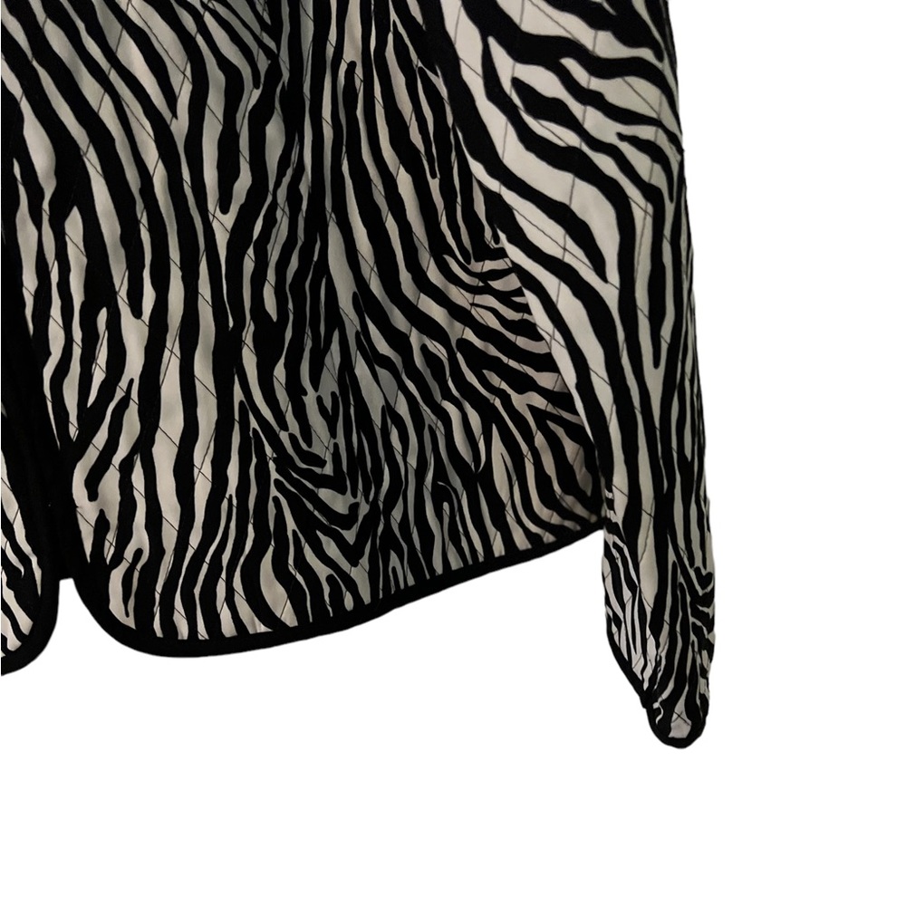 🥳 2 for $15 🥳 Requirements Quilted Zebra Animal Print Jacket Blazer Sz S - Picture 3 of 5